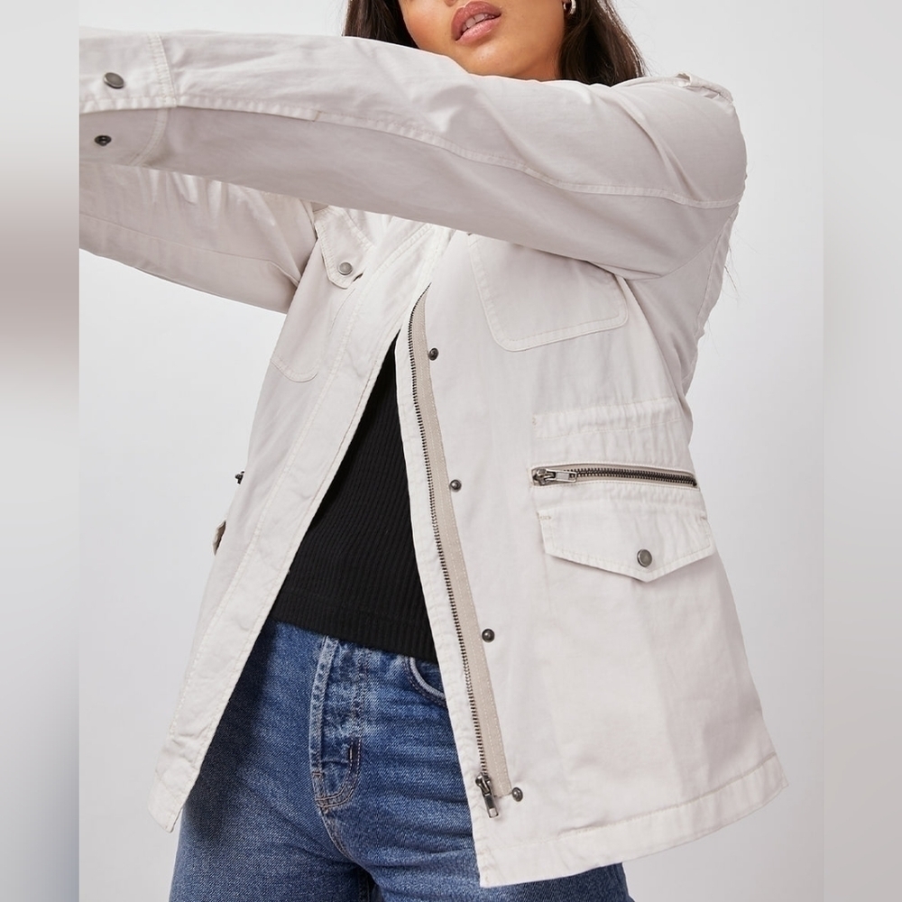 Rails 'Miller' Military Cotton Utility Jacket | Cream | Size M | NWT - Picture 7 of 12